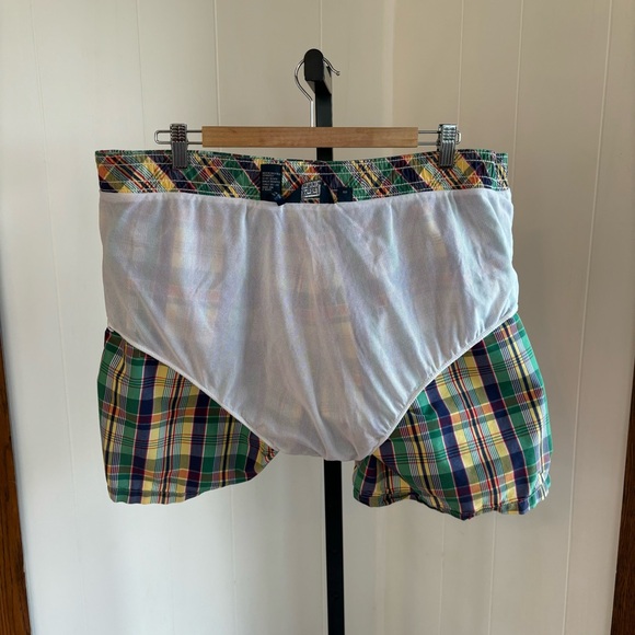 Vtg Polo Ralph Lauren Swim Trunks Colorful Plaid Mesh Lined Mens XXL 4.5” Inseam - Picture 5 of 9